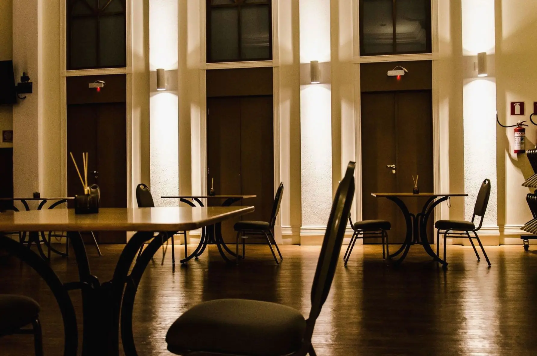 Dinner, then the tables